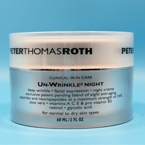 Peter Thomas Roth Un-Wrinkle Night crème NEW SEALED 2 Fl oz 60 ml DISCONTINUED!